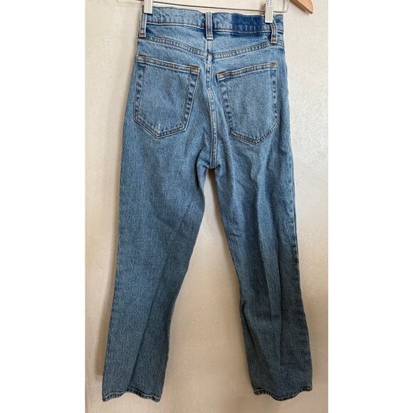 Abercrombie & Fitch Lt Wash Denim Jeans 90s Straight Ultra HighRise-24/00XS - Picture 2 of 6
